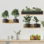 3PCS Green Plant Cactus Potted Wall Stickers for Bedroom Living Room Bathroom Home Decoartion Wall Decals