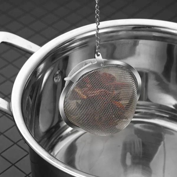 50pcs 304 Stainless Steel Seasoning Tea Ball Household Ball Hot Pot Brine Filtering Seasoning