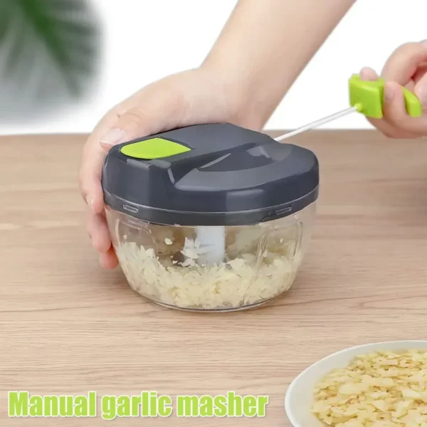 520ml Manual Food Chopper Hand Pull String Vegetable Cutter Onions Garlic Chopper Portable Food Mincer for Garlic Ginger Fruits