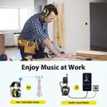 ARM NEXT Electronic Noise Reduction Earmuff Hearing Protector Headphone Digital AM/FM Radio Stereo Hearing Protection Ear Muffs