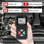 Battery System Detect 100-2000 CCA Car Battery Tool 6V 12V 24V Car Battery Tester Auto Battery Analyzer BM550 Black