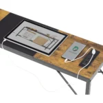 Console Table with Outlet and 2 USB Ports,41.7” Entryway Table with Storage Shelf,Narrow Sofa Table Behind Couch for Living Room