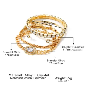 IPARAM-4-Piece-Set-Luxurious-Bracelets-for-Women-Crystal-Shiny-Adjustable-Opening-Chain-Bracelets-Punk-Bangle-1.webp