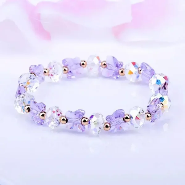 New AB Butterfly Crystal Beaded Bracelets Women Sweet Temperament Handwork Bracelets&Bangles Charms Jewelry Making Men Bracelet