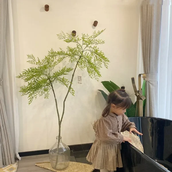 New Artificial Southern India Large Bamboo Leaf Tropical Rainforest Green Tree Garden Outdoor Living Room Bonsai Home Decoration