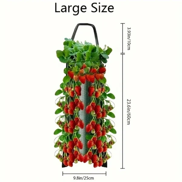 New Fabric Flower Bag Strawberry Growing Bag Plant Pot Wall Hanging Planter Vertical Vegetables Potatoes Greenhouse Garden Tools