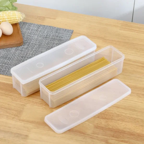 Noodle Storage Box Useful Things for Kitchen Accessory Long Noodles Crisper Box Airtight Containers for Food Item Boxes Home