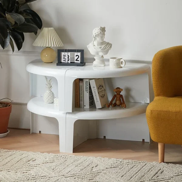 Nordic Circular Coffee Table Creative Small Modern Design Elegant Plastic Coffee Table Living Room Bedroom Mesas Home Furniture