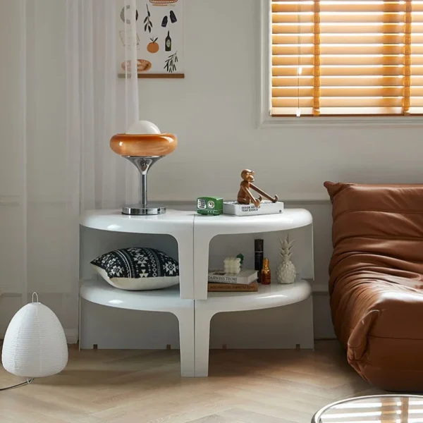 Nordic Circular Coffee Table Creative Small Modern Design Elegant Plastic Coffee Table Living Room Bedroom Mesas Home Furniture