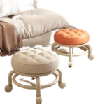 Relaxing Swivel Dining Chairs Mobile Portable Camping Nordic Living Room Chairs Low Desk Silla Plegable Home Furniture LJ50DC