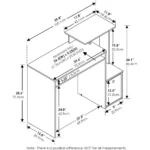 Room Desk to Study Black/Brown Econ Multipurpose Home Office Computer Writing Desk Furniture Table Pliante Desks Reading Gaming