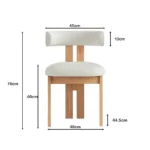 Vintage Designer Chairs High-end Solid Wood Home Dining Room Furniture Light Luxury Living Room Leisure Stools with Backrest