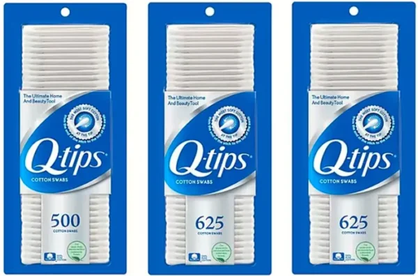 Q-TIPS SWABS Cotton Club ct, 625 Count, (Pack of 3)